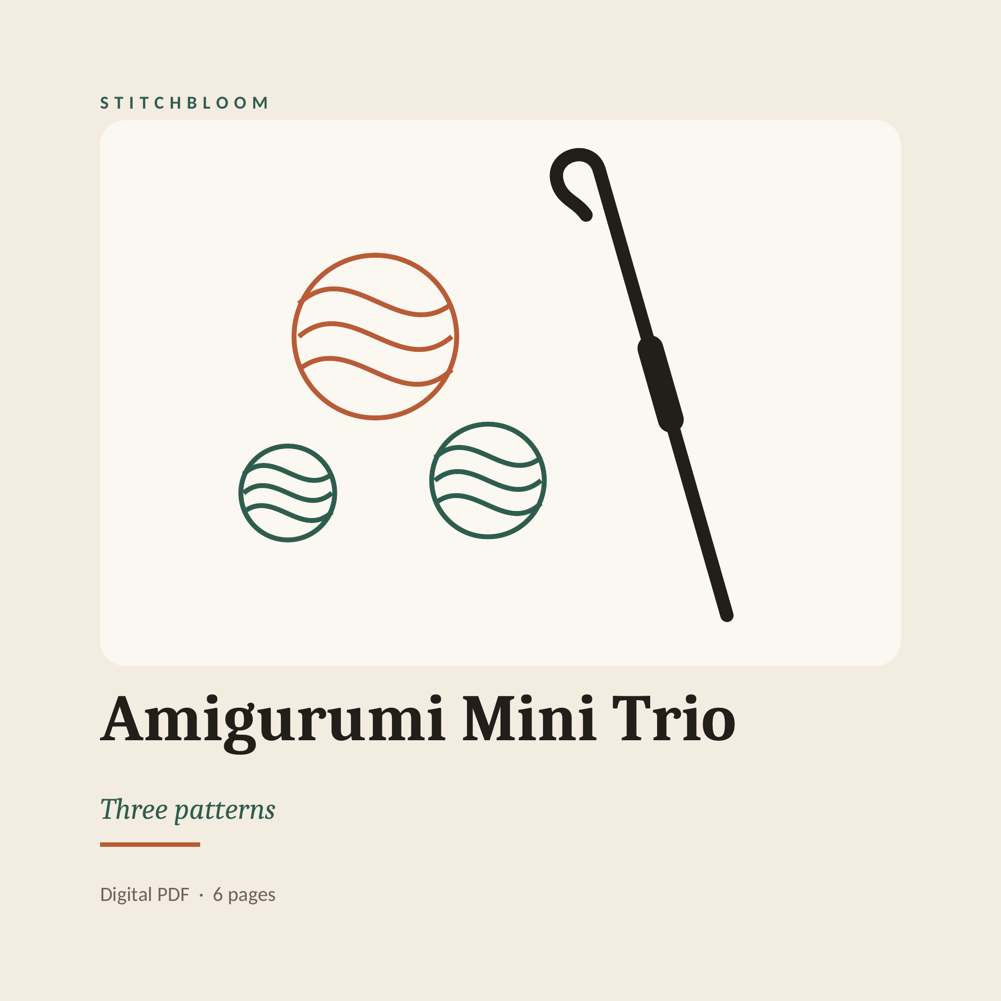 Amigurumi Mini Trio — 3 Patterns